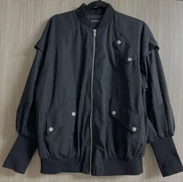 새상품 미사용 JEANASIS 블랙 디자인 자켓 블루종 MA-1