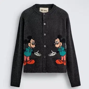 ZARA 해리 램버트 미키마우스 가디건 M 사이즈