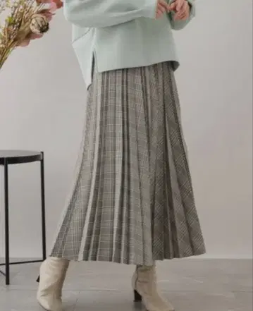 [캐서린로스] 체크 플리츠 스커트