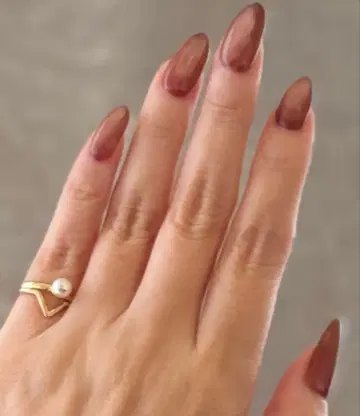 새상품 H.P.FRANCE V자형 펄 장식 반지 2세트 4호 6호