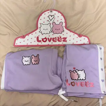 러브리즈 스못피&뵤은치 반팔 저리 상하의 세트 돈키 라벤더 M