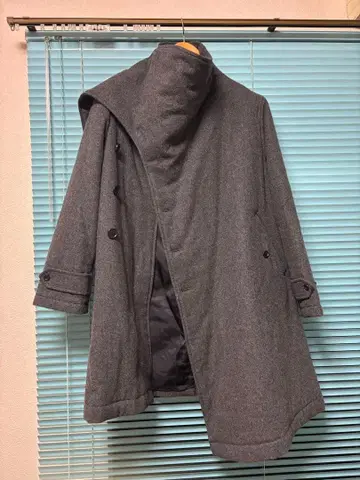 gomme 그레이 더블 브레스트 코트