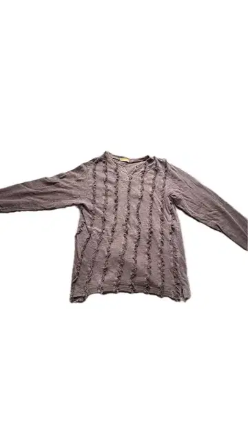 프릴 달린 그레이 긴팔 티셔츠