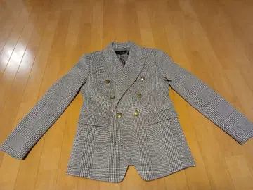 BANANA REPUBLIC 글렌체크 패턴 더블 테일러드 자켓