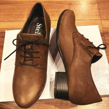 Stella 천연 가죽 레이스업 슈즈 23cm 미사용품