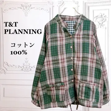 [ T&T 러닝 ] 셔츠 자켓 [ F ] 그린 긴팔 체크 코튼