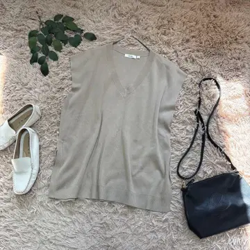 6702 니코앤드 V넥 니트 베스트 [ 3 ] 베이지 계열/오버 사이즈