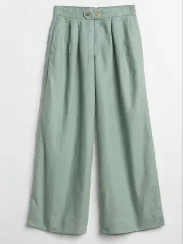 새상품 미사용 Gap 하이라이즈 와이드 레그 팬츠 린넨 코튼