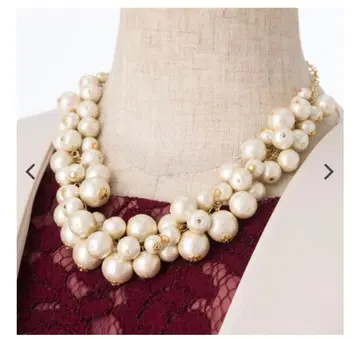 자유구 믹스 코튼 펄 목걸이 골드 결혼식 파티 2차 모임