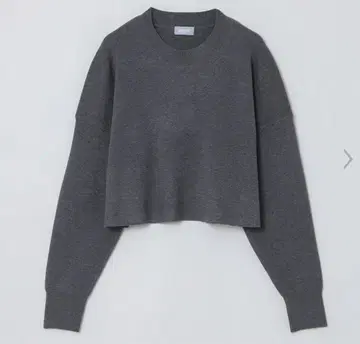 GREY LABEL 크롭 플레어 니트 그레이