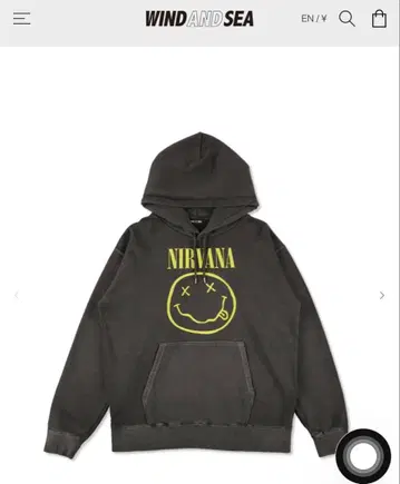 windandsea x NIRVANA SMILEY HOODED SWEAT