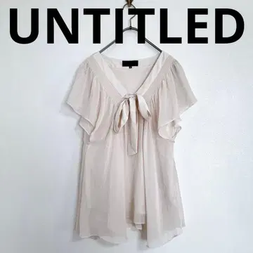 [ UNTITLED ] 언타이틀(2) 반팔 블라우스 무지 가슴 리본 시어