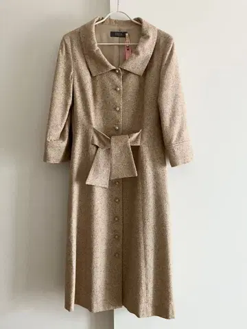 [프랑코 페라로] 원피스 7부 소매 베이지 M