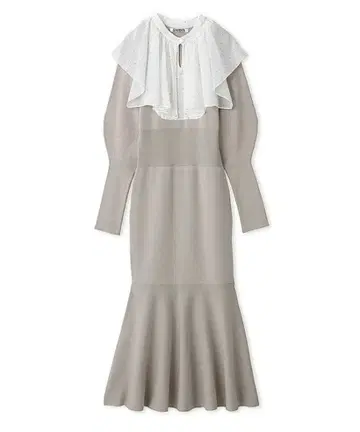 snidel Sustainable 스퀘어 카라 니트 원피스