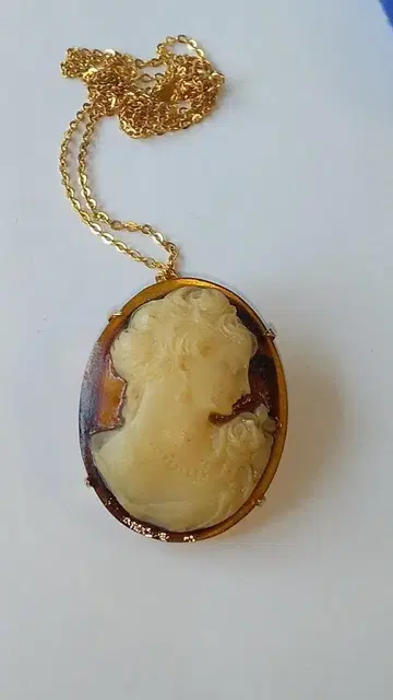 카메오 CAMEO 펜던트 탑 2WAY 빈티지 목걸이 새상품급