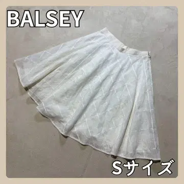 [ 플레어 스커트 ] 화이트 흰색 여성용 S 사이즈 BALSEY 코튼