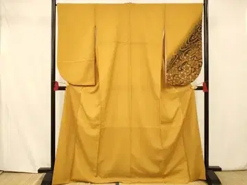 기모노 소후리소데 유수 벚꽃 문양 그라데이션 염색 금채 워셔블 기모노