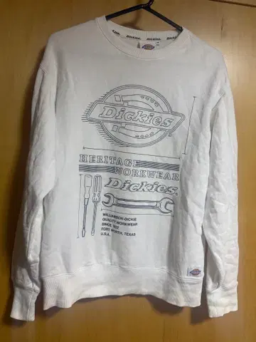 Dickies 화이트 맨투맨 M 사이즈