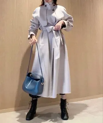 SNIDEL 우로코 캐시미어 스탠드 카라 코트