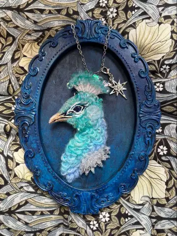 [ 공작 ] 복슬복슬 자수 브로치 백참