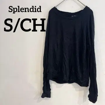 Splendid [ S/CH ] 블랙 긴팔 니트 스웨터 상의 심플