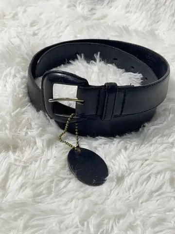 레어 에네스베 agnes b. 천연 가죽 벨트 블랙 가죽 65 영국제