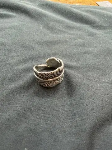 리프 디자인 실버 반지 프리 사이즈