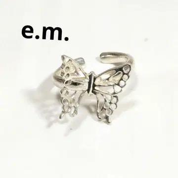 e.m. 이엠 실버 은제 이어커프 나비 버터플라이