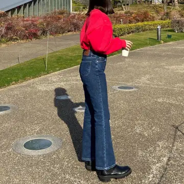 Rili Store 오리지널 롱 레그 베이직 데님