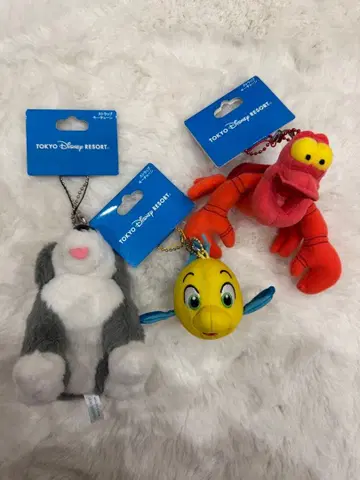 봉제 인형 스트랩 3개 세트 플랜더, 세바스찬, 맥스