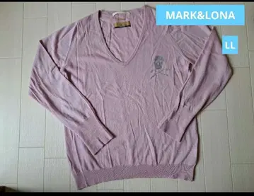 MARK&LONA 핑크 니트 스웨터 LL