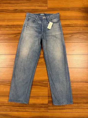 SELVEDGE FADED LIGHT DENIM WIDE PANTS