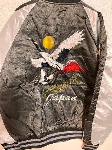 [새상품] 학과 후지산 자수 스카잔 LL