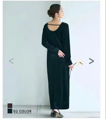 베이스먼트 온라인 벨로아 원피스 F