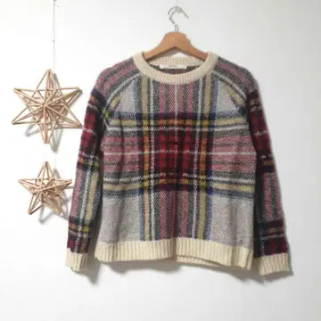 Spick & Span 체크 무늬 스웨터 긴팔