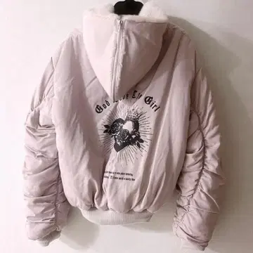 블루종 아우터 핑크 걸리시