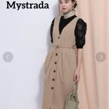 새상품급 Mystrada 오버롤 스커트 S 롱베스트 원피스
