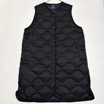 [수납 봉투 포함] UNIQLO 울트라 라이트 다운 롱 베스트 XL 블랙