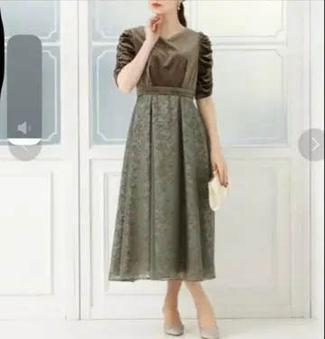 AIMER 벨로아 플로키 파티 드레스