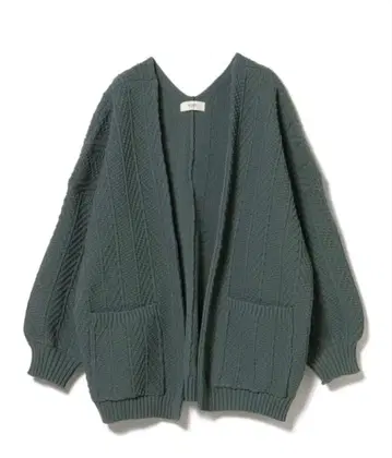 드롭 숄더 리브 가디건