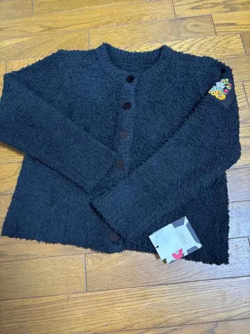 새상품 알베로베로 올레볼레보라 블랙 복슬복슬 가디건