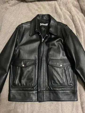 Schott 블랙 가죽 자켓 A2 타입