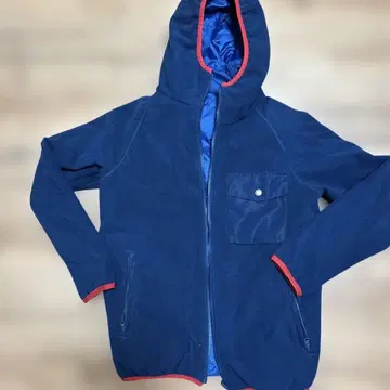 코엔 네이비 플리스 자켓 후드 부착