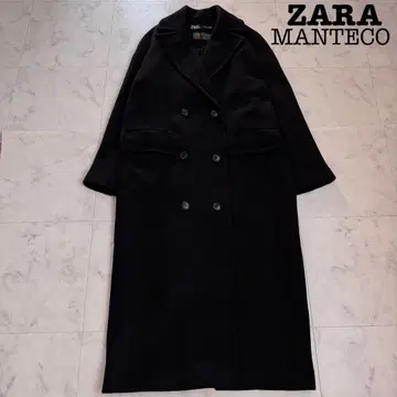 새상품급 ZARA 자라 MANTECO 더블 브레스트 울 롱 코트 S