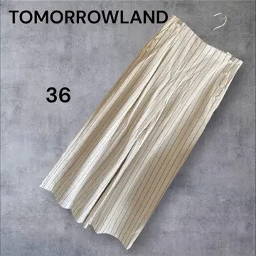 투모로우랜드 스트라이프 와이드 팬츠 36