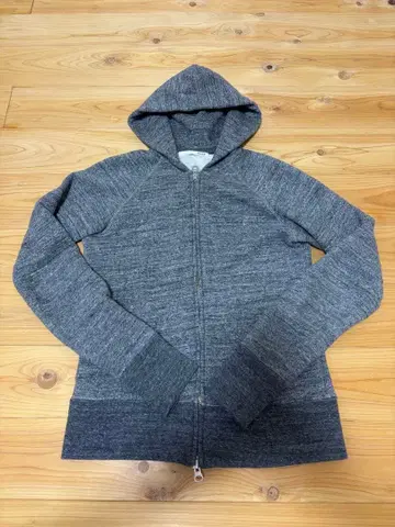 n100 더블 지퍼 업 후드티 그레이