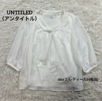 UNTITLED (언타이틀) 리본 7부 소매 블라우스