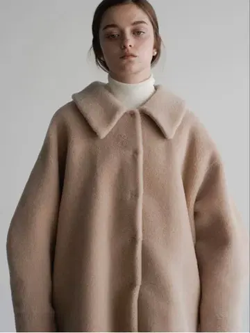 ohga 무스탕 코트 베이지 S 사이즈