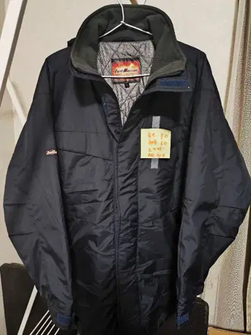 필드 메저 네이비 방한 코트 후드 부착 L 사이즈