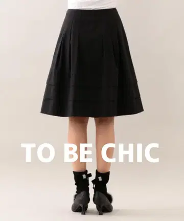 새상품급 TO BE CHIC 투 비 시크 제필 타프타 턱 스커트 L